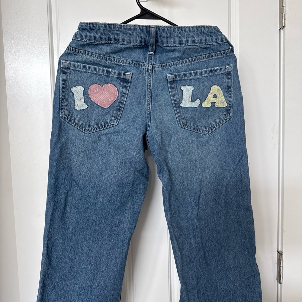 Hollister I Heart LA Embroidered Back-Pocket Women's Jeans - Blue size 25 short
